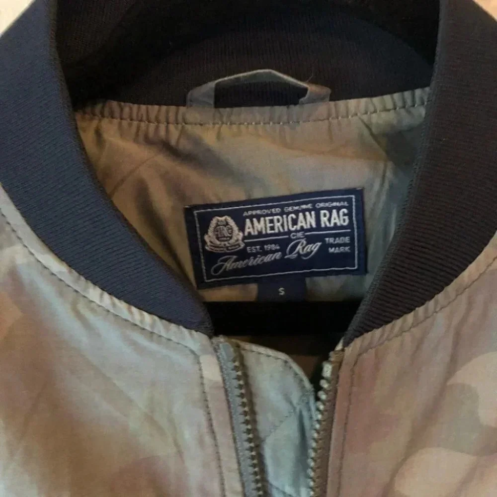 American Rag Men's Camo Full Zip Jacket Size Small